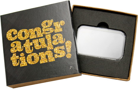 SilverTowne Natural Kraft Paper Gift Box w/Congratulations! Box Sleeve & Cap - Product Packaging [Add $5.00]